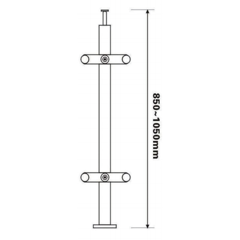 Custom Frameless Glass Square Balustrade Column China Factory JQ-8002