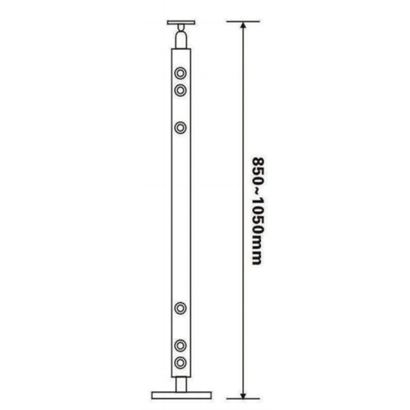 Factory Custom Price Stainless Steel Deck Railing Posts JQ-8005