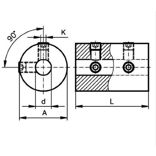 Custom Inch & Metric Stainless Steel Set Screw Rigid Coupling Without Keyway 9200A-8