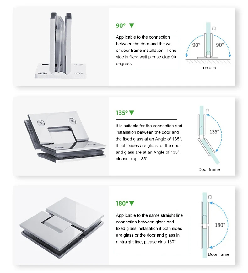 stainless steel glass hinge