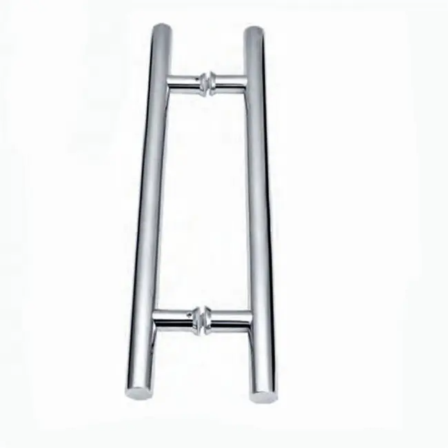 Custom High Quality Mirror Stainless Steel Round Tube H-Shaped Door Handle Factory JQ-104(450)