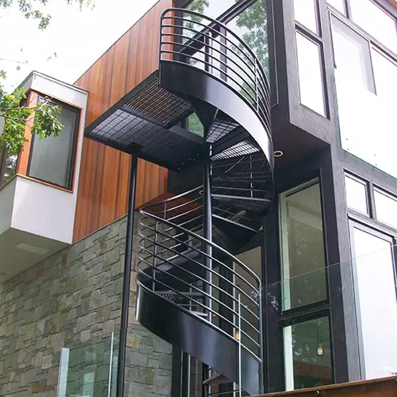 Custom Design Stainless Steel Spiral Staircase Manufacturer