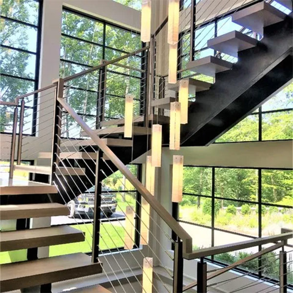 Hot Selling Indoor Stainless Steel Column Staircase Design Factory Price