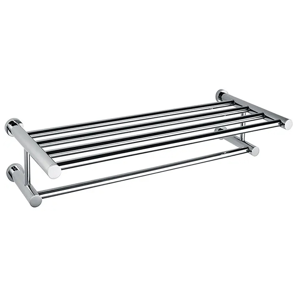 Custom Hotel Home Stainless Steel Wall-Mounted Bathroom Double Layer Towel Rack