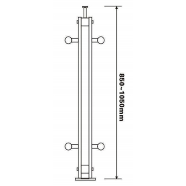 China Factory Balustrade Pillar Stainless Steel Glass Stair Railing Pole Column JQ-8013