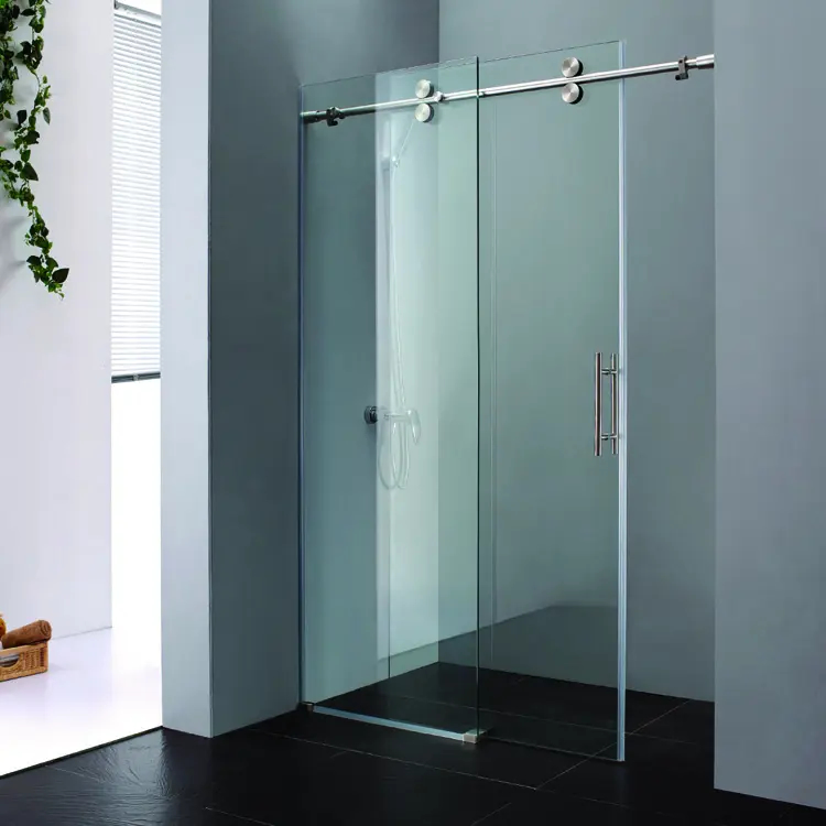 Custom Stainless Steel Top Hanging Rollers Glass Sliding Shower Door Factory